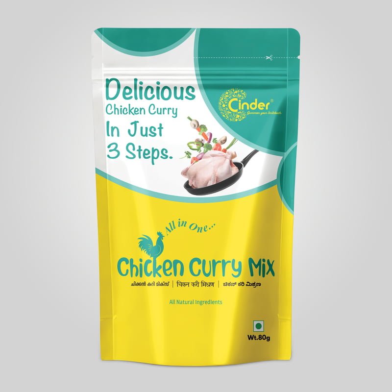 CINDER CHICKEN CURRY MIX 80G.