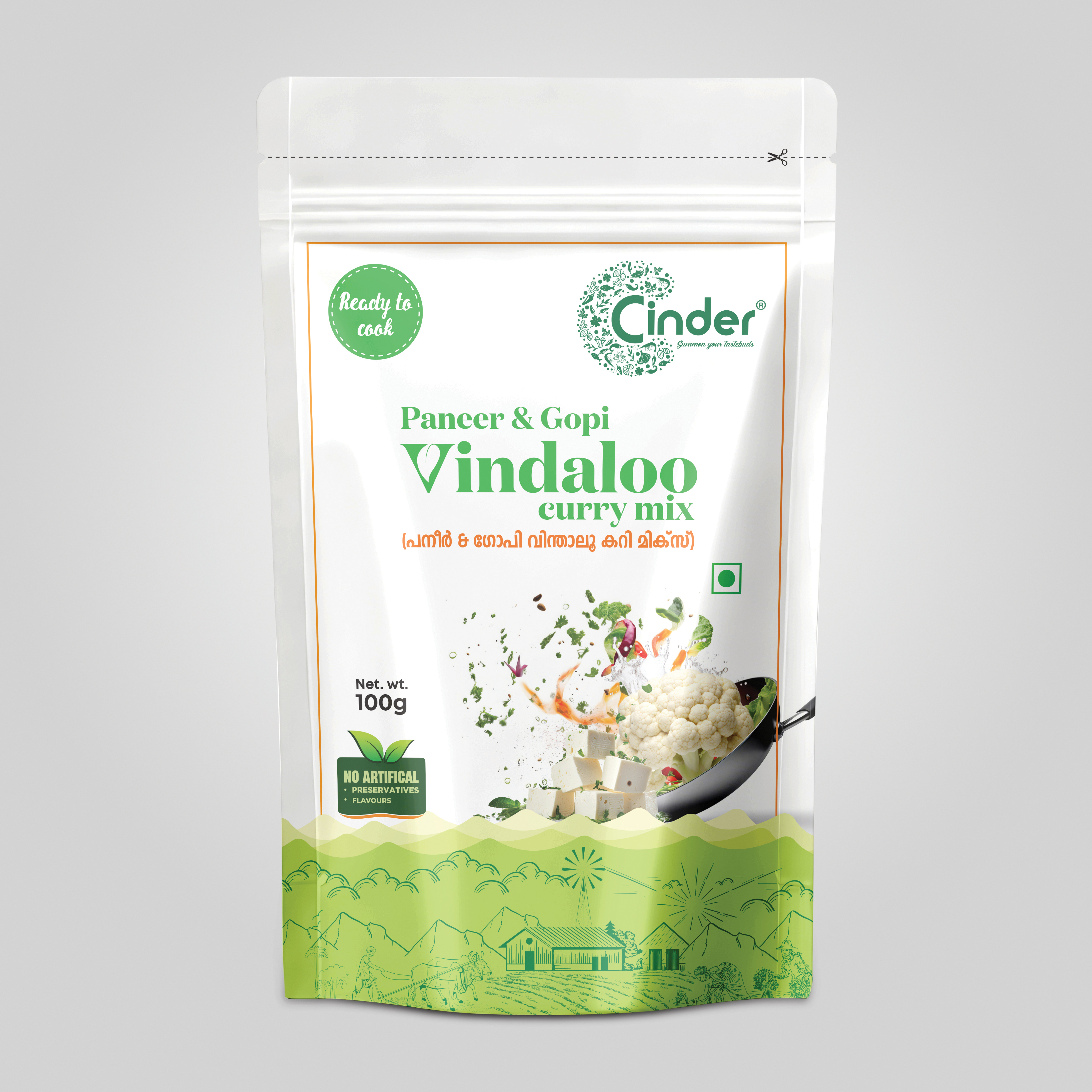 CINDER PANEER&GOPI VINDALOO CURRY PASTE 100G